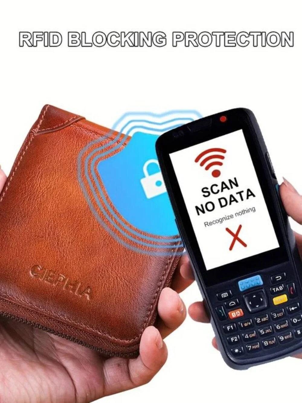 Genuine Leather Zipper Wallet Large Capacity Men's Bifold